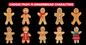 Choose from 10 different Gingerbread characters