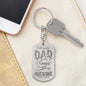 Dad | Engraved Dog Tag Key Chain