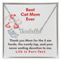 Best Cat Mom Ever | Custom Name Necklace