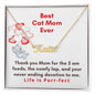 Best Cat Mom Ever | Custom Name Necklace