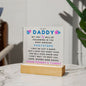 New Daddy | From Mommy's Tummy | Square Acrylic Plaque
