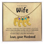 Wife | Engraved baby feet necklace | Husband