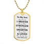 My Son | Be Strong Always - Dog tag