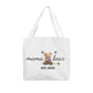 Personalized Mama Bear Tote Bag – Custom Birth Flower & Kids' Names Gift