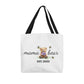 Personalized Mama Bear Tote Bag – Custom Birth Flower & Kids' Names Gift