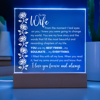 Eternal Embrace Acrylic Plaque | Gift for Wife