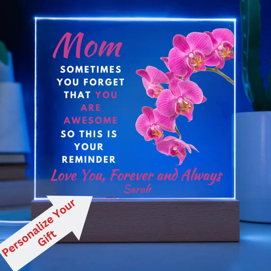 Personalized Awesome Mom Acrylic Plaque