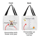 Personalized Mama Bear Tote Bag – Custom Birth Flower & Kids' Names Gift