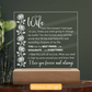 Eternal Embrace Acrylic Plaque | Gift for Wife