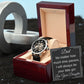 Men's Openwork Watch | Personalized Message Card