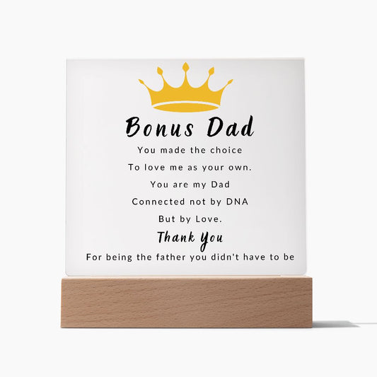 Bonus Dad | Crown| Square Acrylic Plaque