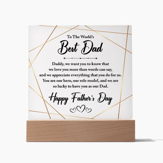 World's Best Dad | Square Acrylic Plaque