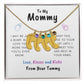 New Mom | Engraved Baby Feet with Birthstones