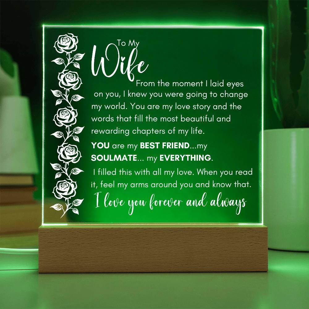 Eternal Embrace Acrylic Plaque | Gift for Wife