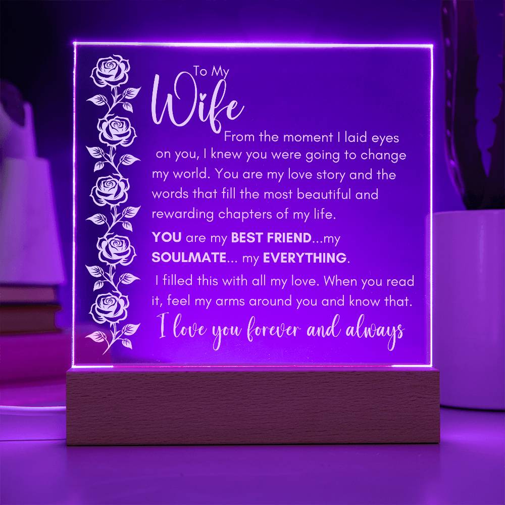 Eternal Embrace Acrylic Plaque | Gift for Wife