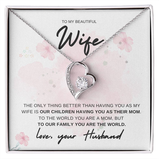 To My Beautiful Wife Forever Love Necklace | Husband