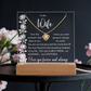Forever My Soulmate – Keepsake Acrylic Plaque & Love Knot Necklace Gift for Wife