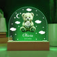 Personalized Teddy Bear Birth Flower Night Light