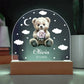 Personalized Teddy Bear Birth Flower Night Light