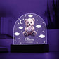 Personalized Teddy Bear Birth Flower Night Light