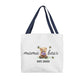 Personalized Mama Bear Tote Bag – Custom Birth Flower & Kids' Names Gift