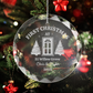 Personalized Engraved Glass Christmas Ornament – First Christmas in New Home Keepsake