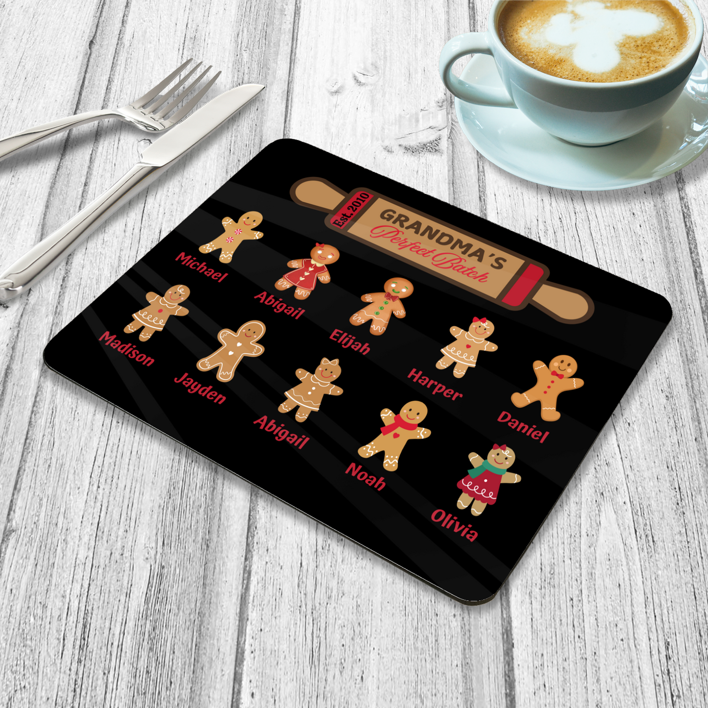 Grandma's Perfect Batch: Personalized Heat Resistant Placemats