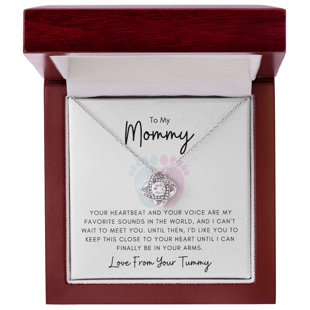 To My Mommy From Your Tummy | Necklace with Message Card