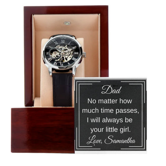 Men's Openwork Watch | Personalized Message Card